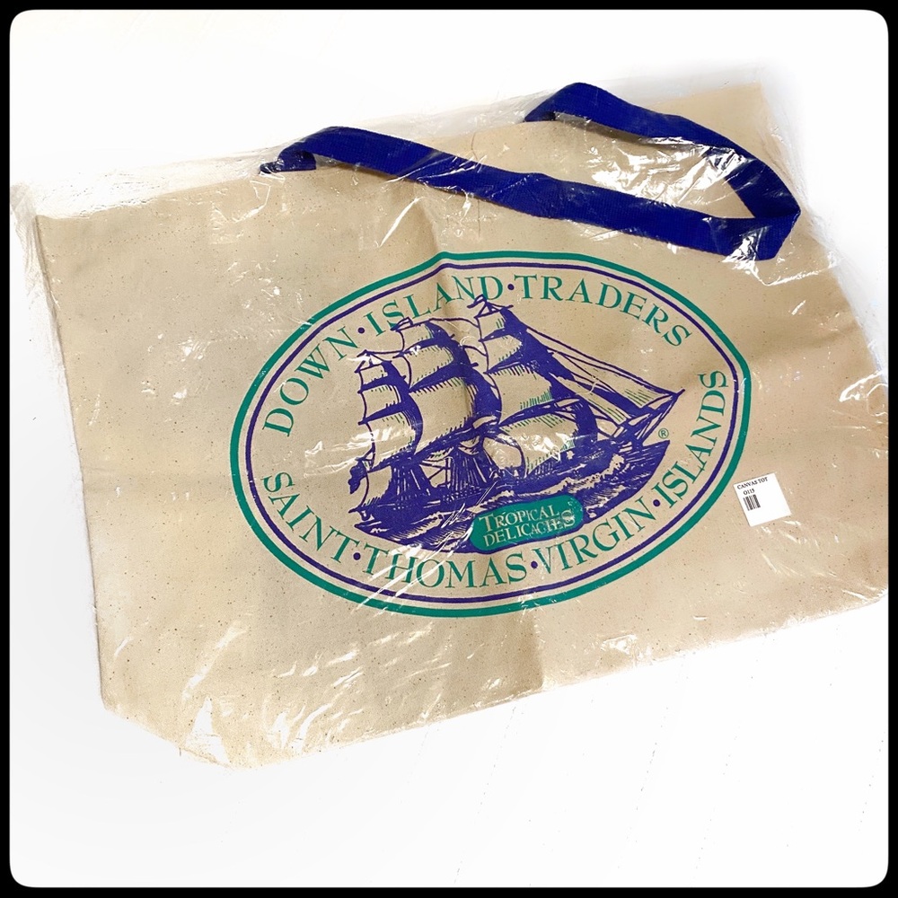 ST. THOMAS VIRGIN ISLANDS CANVAS TOTE BAG